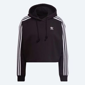 ADIDAS WOMENS ADICOLOR CLASSICS CROP HOODIE | SIZE M